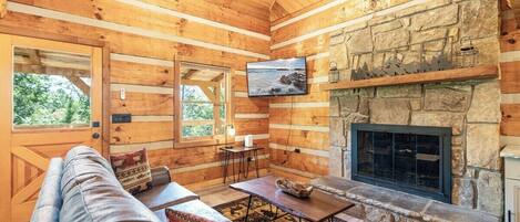 TV, caminetto, videogiochi, studio