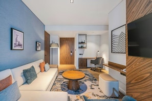 Executive-Zimmer, 1 King-Bett, Stadtblick | Wohnzimmer