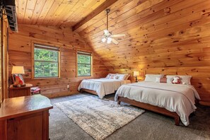 2 bedrooms, desk, free WiFi, bed sheets - *Cozy 2BD Cabin w/ Hot Tub! Fire Pit + Near TOWN!* (Pigeon Forge)