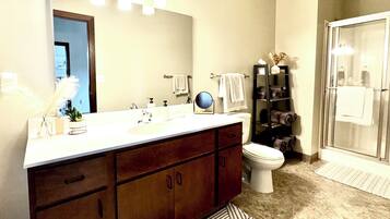 Hair dryer, towels