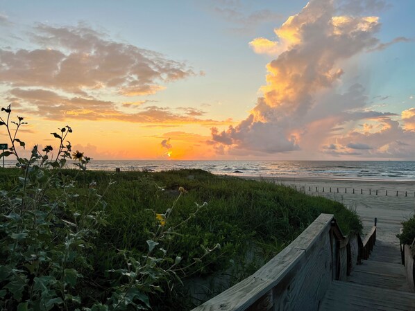 Vista a la playa o el mar