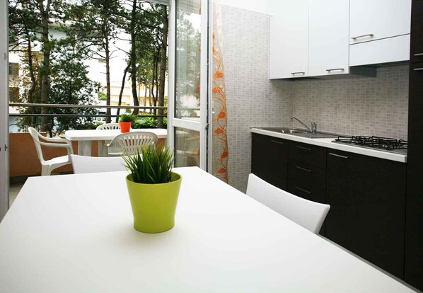 Dining - Holiday apartment with balcony and air conditioning (Bibione)