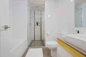 Shower, hair dryer