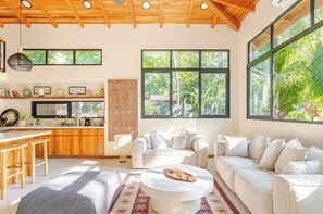 Living area - La Perla A Tropical Gem Beachside Property beach at your door (Santa Teresa)