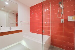 Shower, hair dryer