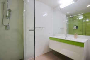 Shower, hair dryer