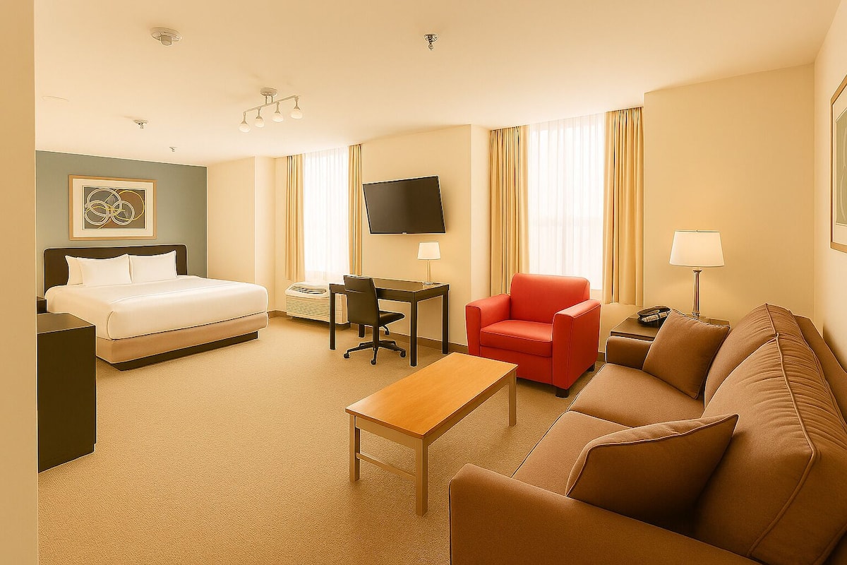 Superior King Room | Individually furnished, desk, laptop workspace, blackout drapes