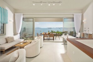 Living area - Villa Dell Amore - Private dock - Private Pool - Seafront (Corfu)