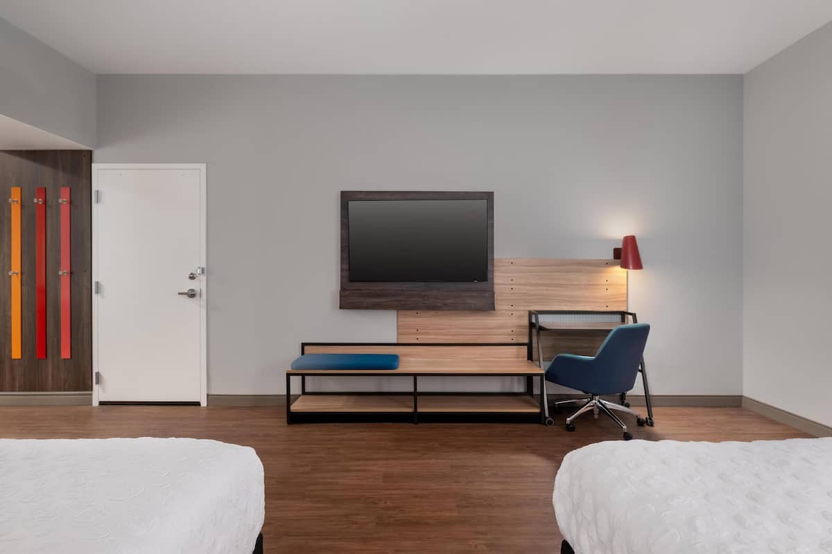 Room, 2 Queen Beds, Accessible (Hearing) | Free WiFi, bed sheets