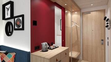 โต๊ะทำงาน, พื้นที่ทำงานแบบใช้แล็ปท็อป, ผ้าม่านกันแสง, ห้องเก็บเสียง