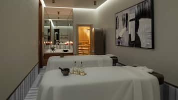 Sauna, hot tub, steam room, Turkish bath, aromatherapy, Swedish massages