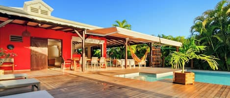 A heated pool