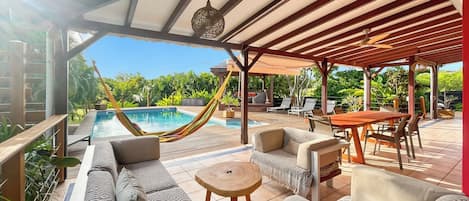 A heated pool