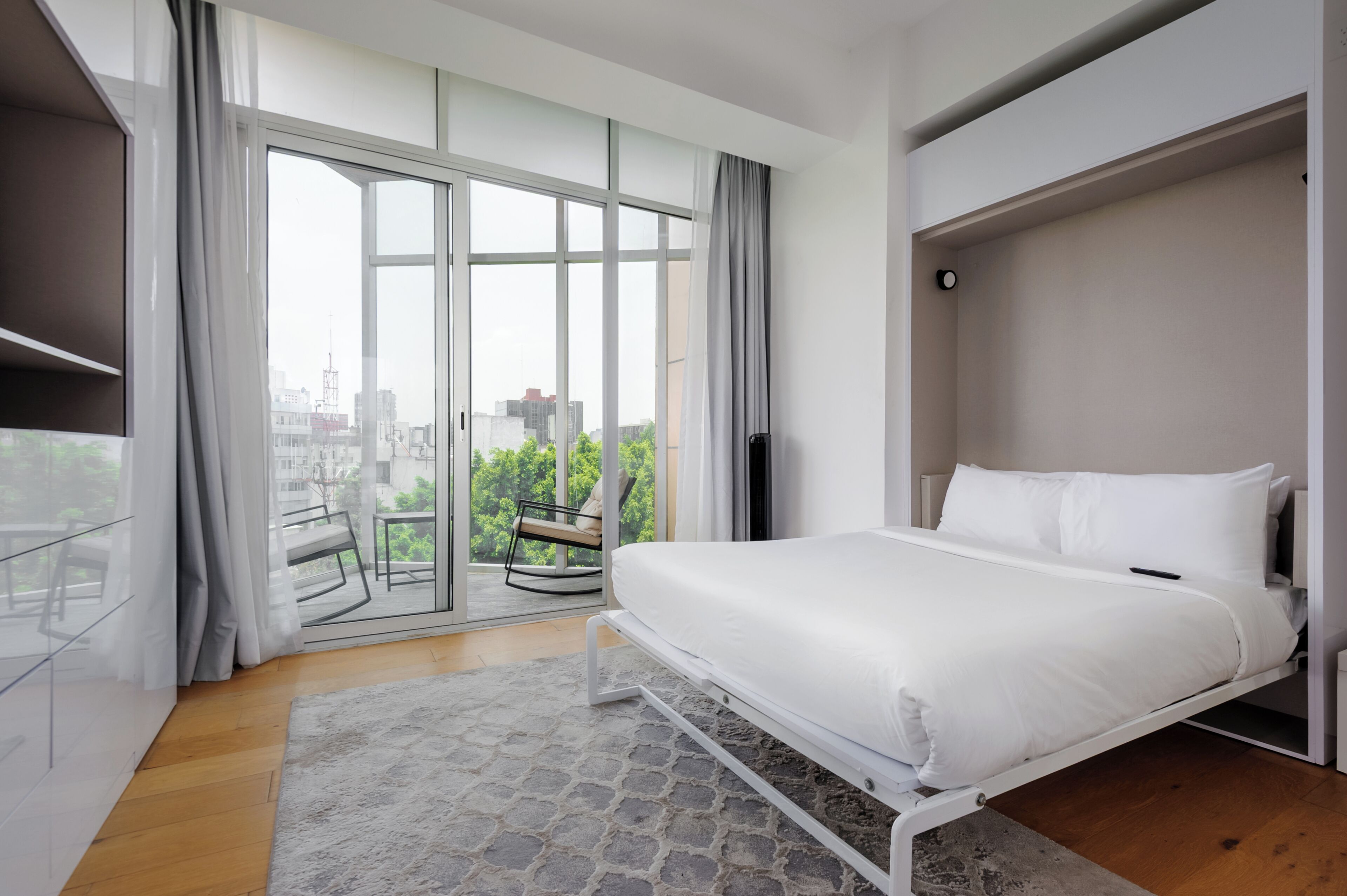 Apartemen, balkon (601) | Wi-Fi gratis dan seprai linen