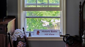 Historic View At Cozy Homeva | Desk, laptop workspace, blackout drapes, iron/ironing board