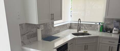 Microwave, oven, dishwasher, blender