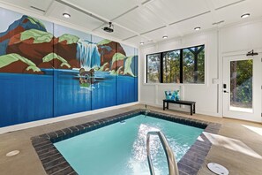 Indoor pool, a heated pool