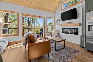 Smart TV, fireplace