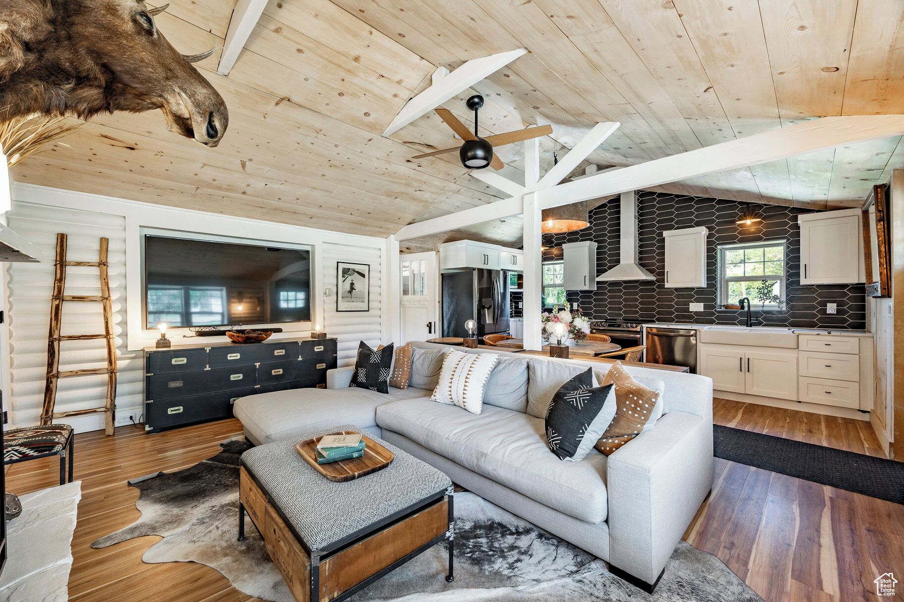 Télévision, cheminée