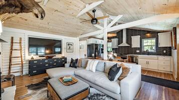 Télévision, cheminée