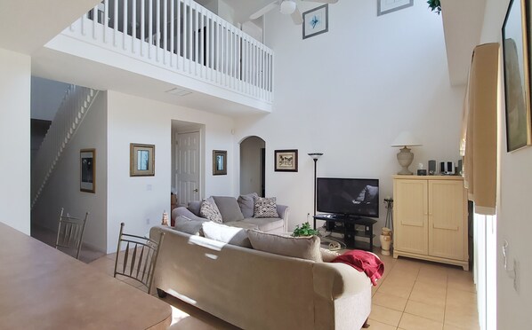Villa, Multiple Beds, Pool Access, Pool View (5 Bed Florida Villa - West Haven) | Living area | 42-inch flat-screen TV with digital channels