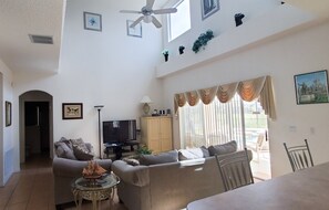 Villa, Multiple Beds, Pool Access, Pool View (5 Bed Florida Villa - West Haven) | Living area | 42-inch flat-screen TV with digital channels - 5 Bed Florida Villa (Davenport)