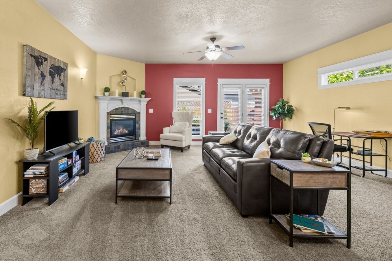 Smart TV, fireplace, offices