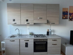 Oven, stovetop, dishwasher, coffee/tea maker