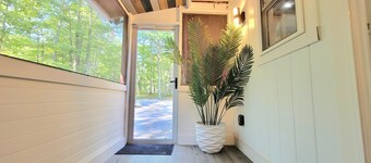 Stylish A-frame w/ Hot tub, Firepit, Game Rm, EV Charger in East Stroudsburg