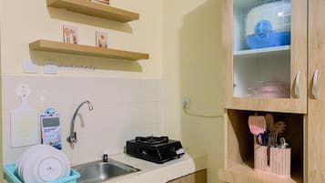 Apartment | Dapur peribadi | Peti sejuk, dapur, periuk nasi