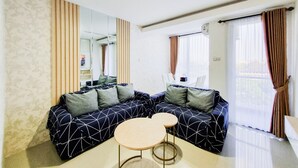 Apartment | Living area - Good Place And Homey 2Br At Green Park Yogyakarta Apartment (Depok)