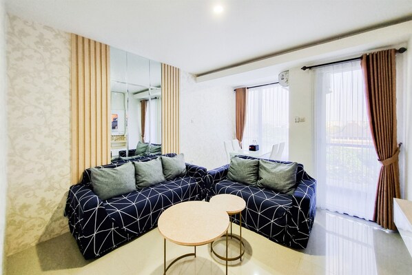 Apartment | Living area - Good Place And Homey 2Br At Green Park Yogyakarta Apartment (Depok)
