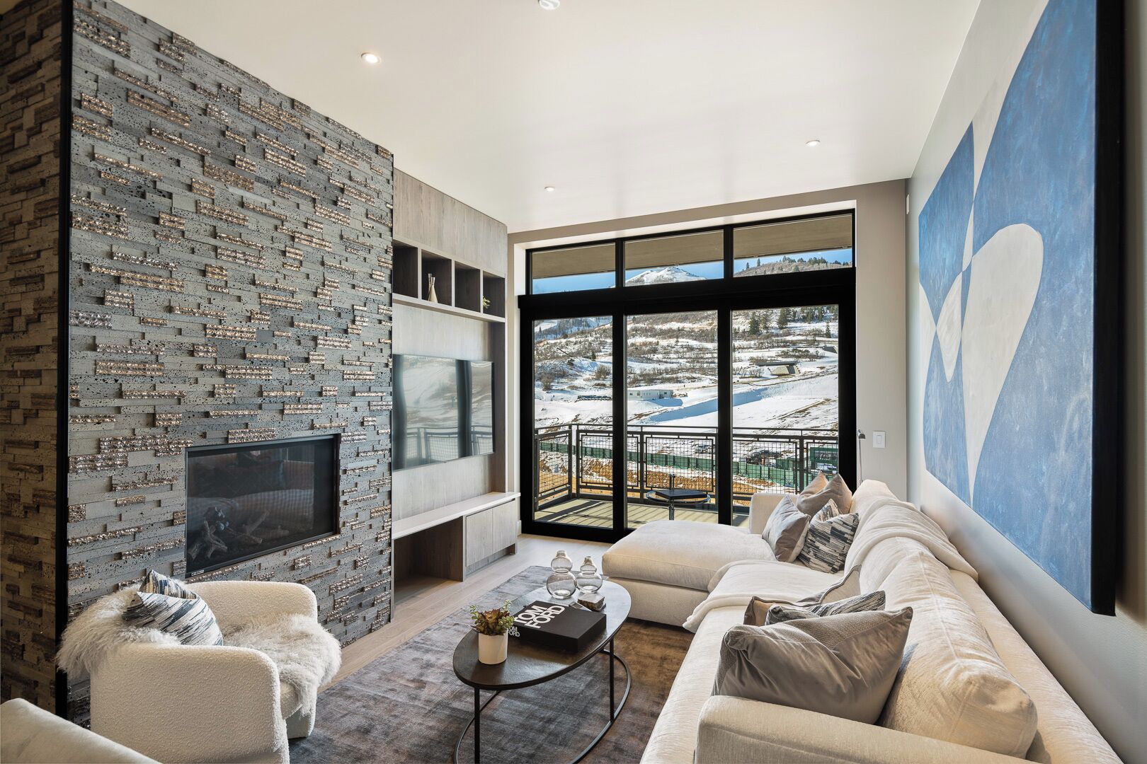 Smart TV, fireplace, printers