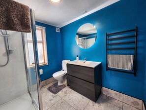 Hair dryer, towels