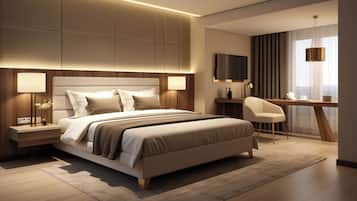 Phòng đôi Deluxe, quang cảnh thành phố | Két bảo mật tại phòng, bàn, khu vực làm việc phù hợp cho laptop