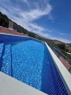 Outdoor pool, a heated pool - Stylish Tiny Home Loft • Hot Tub • Valley Views • Near Sedona (Cornville)