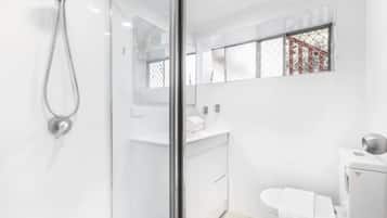 Towels, soap, shampoo