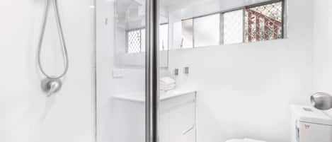 Towels, soap, shampoo