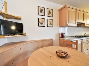 Microwave, dishwasher, toaster, dining tables