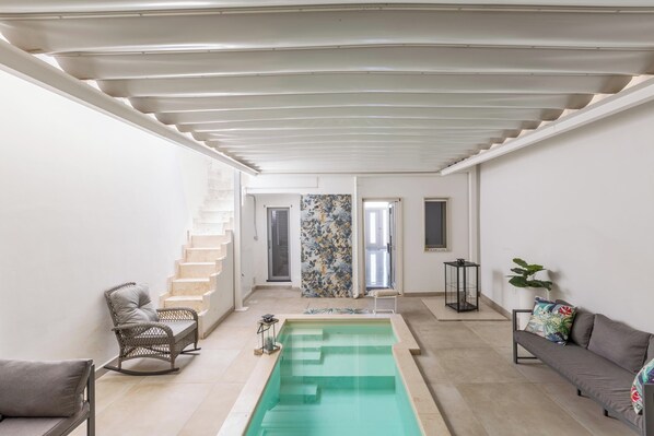 Piscine extérieure, piscine chauffée