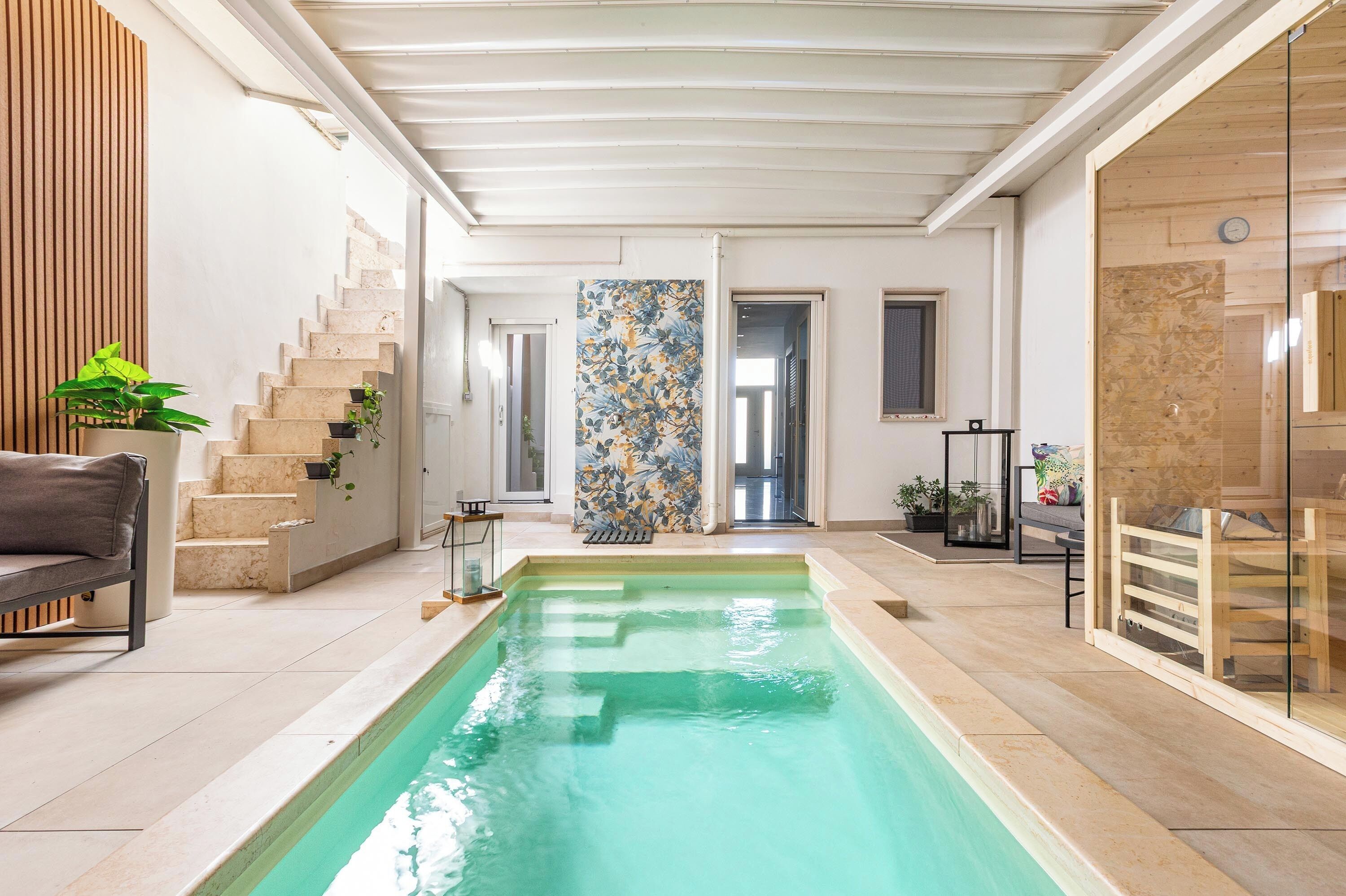 Outdoor pool, a heated pool