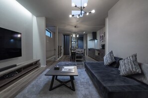 Luxury Villa, Patio | Living area | 60-inch flat-screen TV with satellite channels, Netflix, Hulu - Villa deLuxe Nishikujo (Osaka)