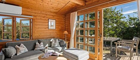 Televisión y chimenea