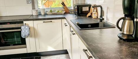 Microwave, oven, dishwasher, toaster