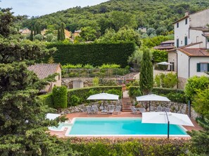 Pool - Cosy apartment in villa for 2 people with WIFI, pool, A/C, TV, terrace and panoramic view (Montaione)