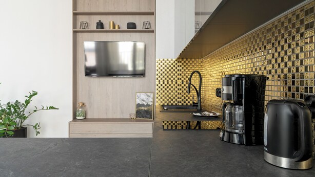 Studio, balcon | Cuisine privée