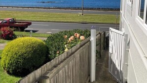 A residential property with a view of the sea.