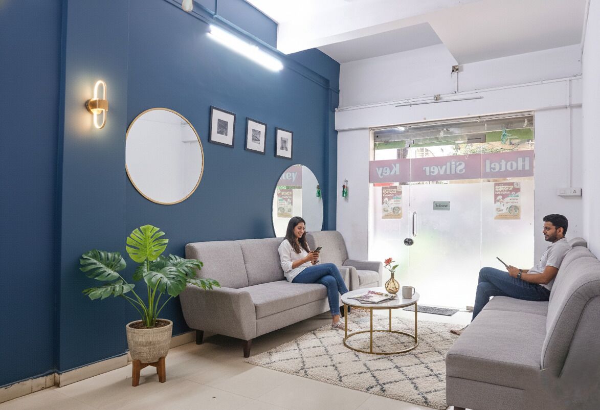 Siddeområde i lobbyen