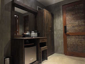 Enjoy a serene bathroom retreat with a sink, vanity, and cabinet.