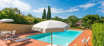 Cosy apartment in villa for 6 guests with A/C, WIFI, pool, TV, patio and panoramic view